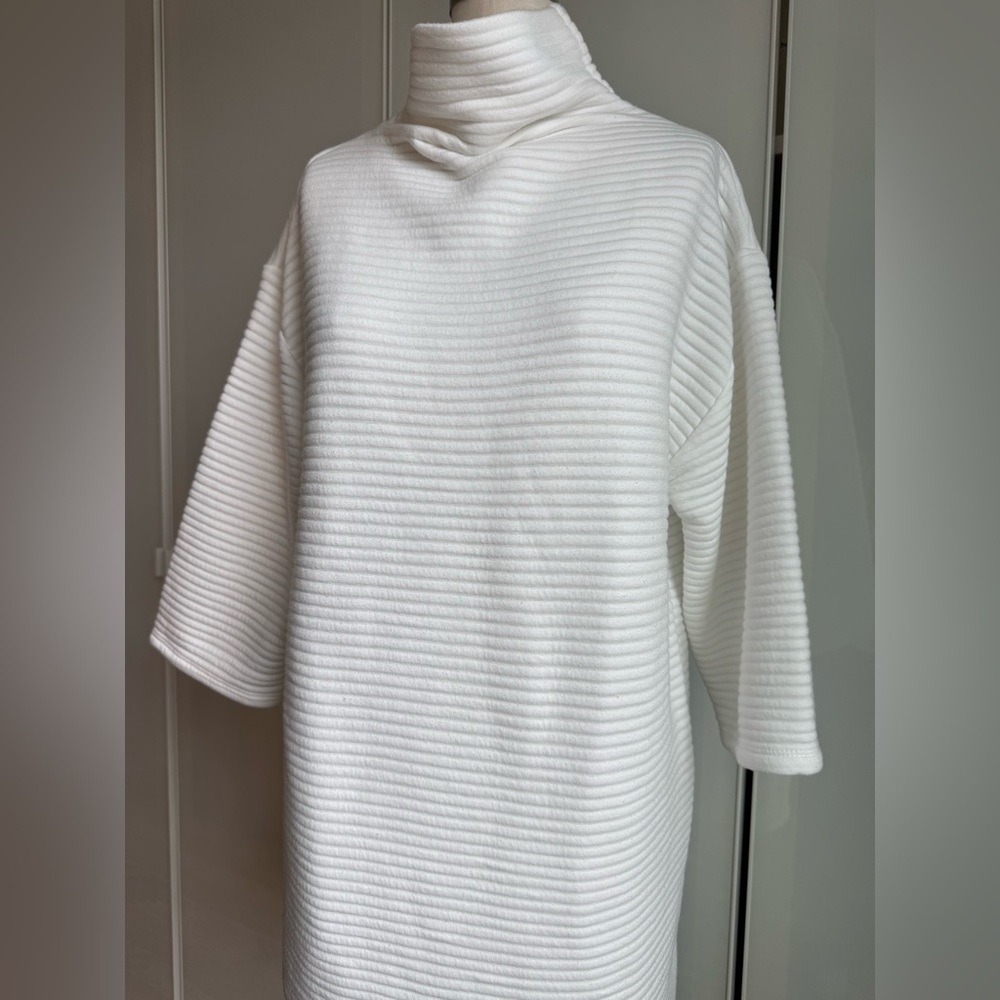 Zara Cream Ribbed Knit Top - Picture 4 of 8